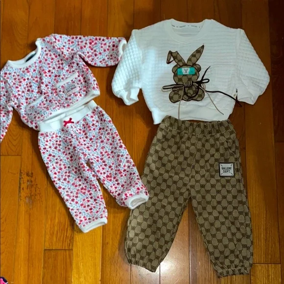Tommy Hilfiger hone baby bb Burberry bunny outfit 2piece set bundle lot 12 18 mo - Picture 2 of 7